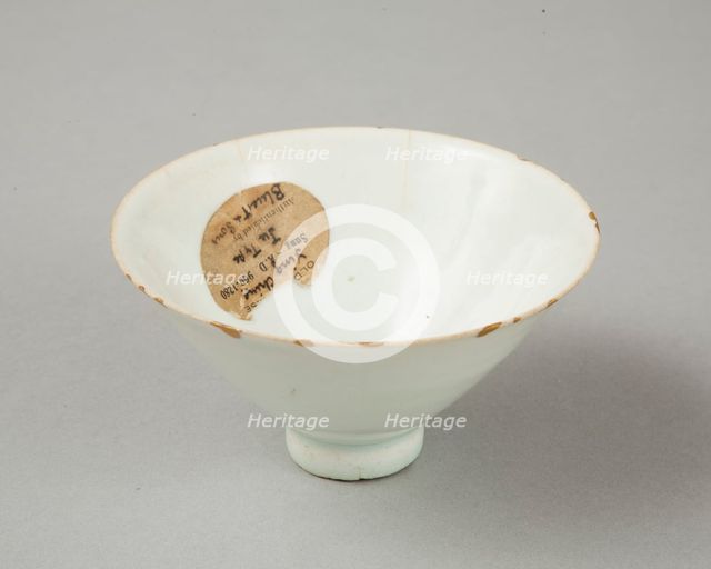 Plain qingbai bowl, Northern Song dynasty (960-1127). Creator: Unknown.
