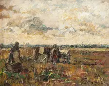 Plain with a Working Farmer. Creator: Karoly Kotasz
