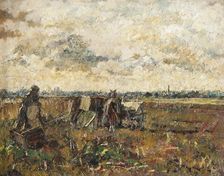 Plain with a Working Farmer. Creator: Karoly Kotasz