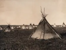 Plains Indian tipi, North America, 1900. Creator: Edward Sheriff Curtis