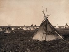 Plains Indian tipi, North America, 1900. Creator: Edward Sheriff Curtis