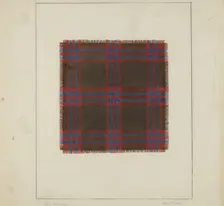 Plaid Homespun, 1935/1942. Creator: Clyde L. Cheney