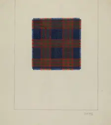 Plaid Homespun Cloth, 1937. Creator: Frank J Mace