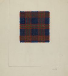 Plaid Homespun Cloth, 1937. Creator: Frank J Mace