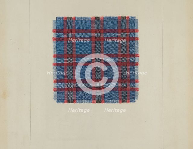 Plaid Homespun, c. 1937. Creator: Frank J Mace.