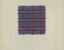 Plaid Homespun, c. 1937. Creator: Frank J Mace