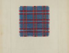 Plaid Homespun, c. 1937. Creator: Frank J Mace