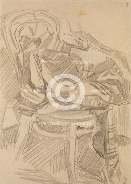 Plaid on the chair, 1904. Artist: Vrubel, Mikhail Alexandrovich (1856-1910)