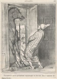 Plaisanterie que se permettent ..., 19th century. Creator: Honore Daumier