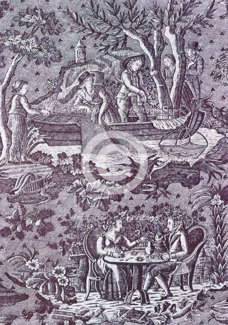 Plaisir de l'été (Pleasure of Summer) (Furnishing Fabric), France, c. 1820. Creator: Philippe Wyngaert.