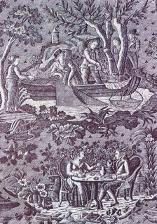 Plaisir de l'été (Pleasure of Summer) (Furnishing Fabric), France, c. 1820. Creator: Philippe Wyngaert