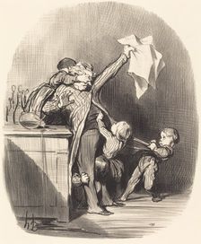 Plaisirs de la paternité, 1847. Creator: Honore Daumier