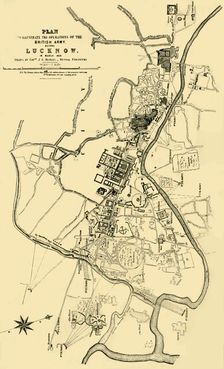 Plan to Illustrate the Operations of the British Army before Lucknow in March 1858 (1901). Creator: Julius George Medley