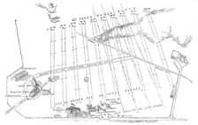 Plan and arrangements of the rifle-shooting contest on Wimbledon Common, 1860. Creator: Unknown