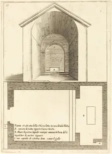 Plan and Elevation of the Church near the House of Caiaphas, 1619. Creator: Jacques Callot