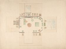 Plan and Elevations of a Room, early 19th century. Creator: Anon