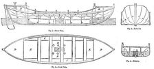 Plan and Sections of the Life-boats adopted by the Royal National Life-boat Institution..., 1858. Creator: Unknown