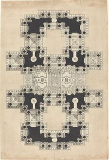 Plan for a Decorated Ceiling, c. 1750. Creator: Pierre Varin