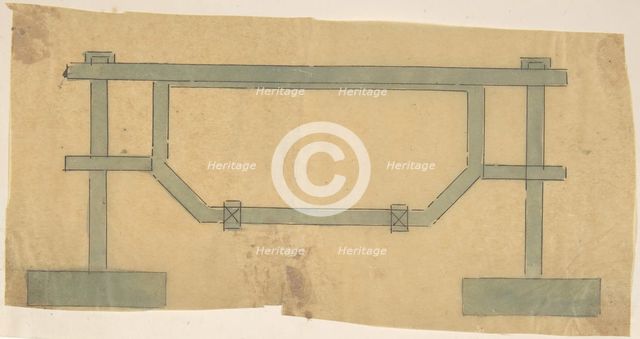 Plan for a Grate, 19th century. Creator: Anon.