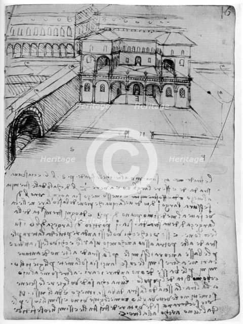 Plan for an ideal city, 1488-1490 (1954).Artist: Leonardo da Vinci