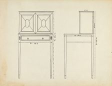Plan for Rendering, c. 1953. Creator: Unknown