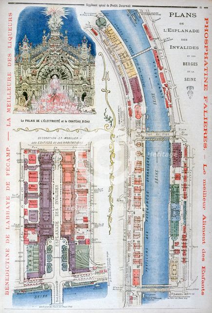 Plan for the Esplanade des Invalides, Universal Exhibition of 1900, Paris, 1900. Artist: Unknown