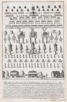 Plan for the fireworks display in honor of Emperor Leopold, Nuremberg, November 15, ..., after 1686. Creator: G. I. Schneider