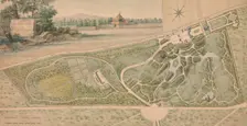 Plan for the Garden of the Château de Bagatelle, 1817. Creator: Pierre Lapie