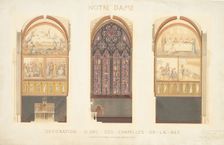 Plan for the Renovation of a Chapel in the Nave of the Cathedral of Notre Dame, Paris, 1843. Creator: Eugène Emmanuel Viollet-le-Duc