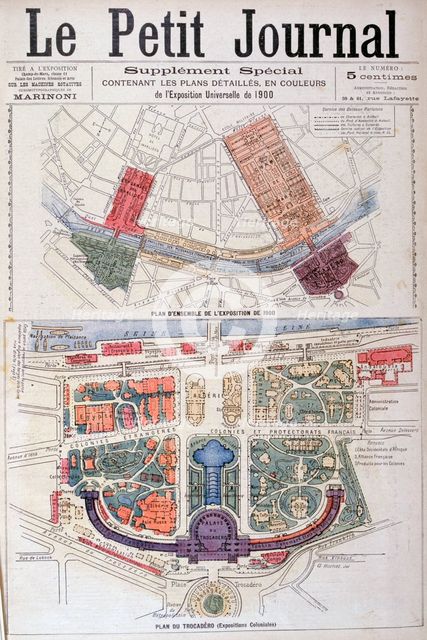 Plan for the Trocadero and Universal Exhibition of 1900, Paris, 1900. Artist: G Rochet