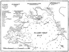 Plan of Ta-Lien-Whan Bay, captured by the Japanese on November 5, 1894, (1895). Creator: Carl Hentschel
