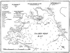 Plan of Ta-Lien-Whan Bay, captured by the Japanese on November 5, 1894, (1895). Creator: Carl Hentschel