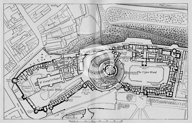 'Plan of the Castle', 1895. Artist: Unknown.