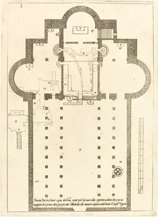 Plan of the Church of the Holy Manger, 1619. Creator: Jacques Callot