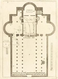 Plan of the Church of the Holy Manger, 1619. Creator: Jacques Callot
