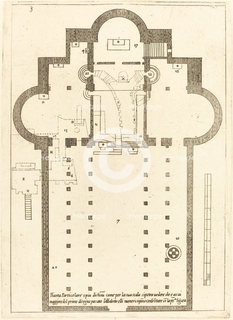 Plan of the Church of the Holy Manger, 1619. Creator: Jacques Callot.
