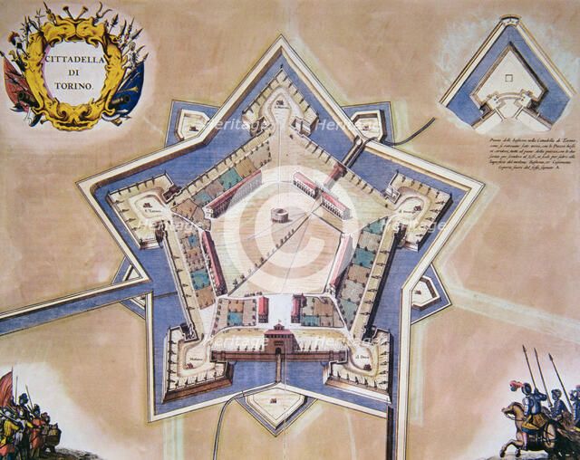 Plan of the citadel of Turin in 1664.