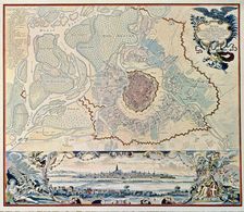 Plan of the city of Vienna following an engraving of 1720