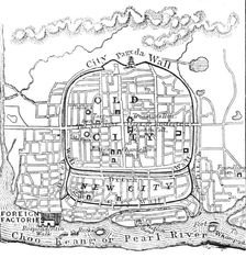 Plan of the City of Canton, 1857. Creator: Unknown