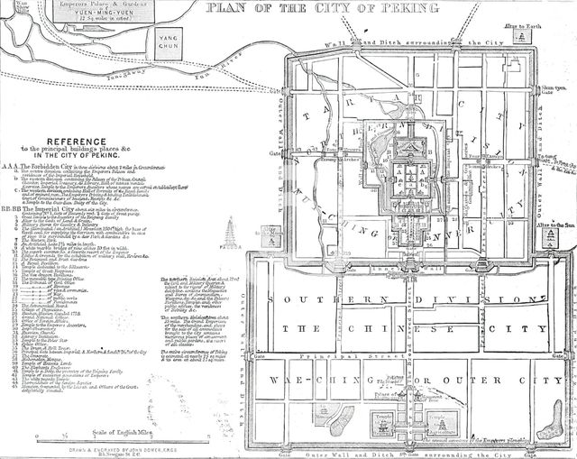 Plan of the city of Peking, 1860. Creator: John Dower.
