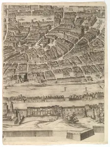 Plan of the City of Rome: sheet 9 with the Piazza Navona, the Campo di Fiore and the Sant .., 1645. Creator: Antonio Tempesta
