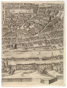 Plan of the City of Rome: sheet 9 with the Piazza Navona, the Campo di Fiore and the Sant .., 1645. Creator: Antonio Tempesta