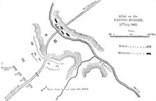 Plan of the Affair at Pandoo Nuddee c1891. Creator: James Grant