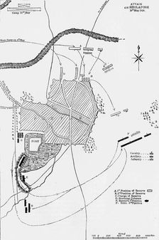 Plan of the Attack on Sholapore c1891. Creator: James Grant
