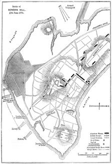 Plan of the Battle of Bunker Hill, Boston, Massachusetts, 1775 (c1880)