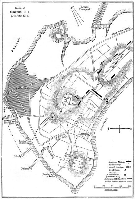Plan of the Battle of Bunker Hill, Boston, Massachusetts, 1775 (c1880). Artist: Unknown