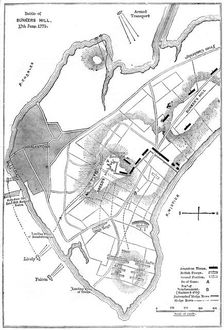 Plan of the Battle of Bunker Hill, Boston, Massachusetts, 1775 (c1880)