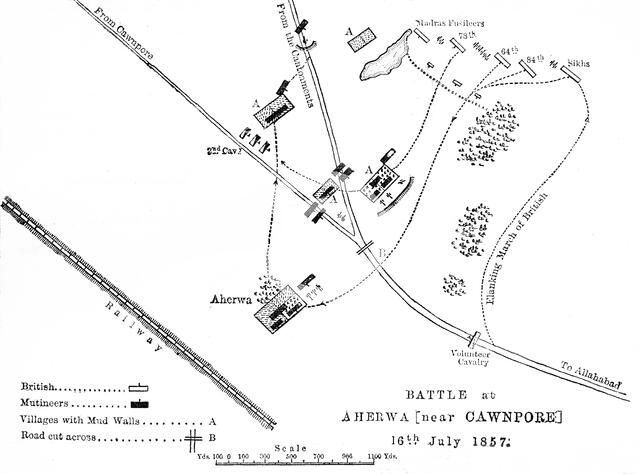 'Plan of the Battle of Bithoor', c1891. Creator: James Grant.