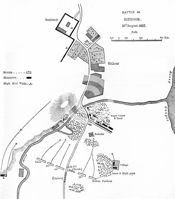 'Plan of the Battle of Bithoor', c1891. Creator: James Grant.