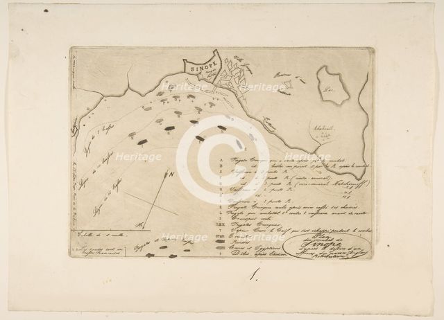 Plan of the Battle of Sinope, 1853.